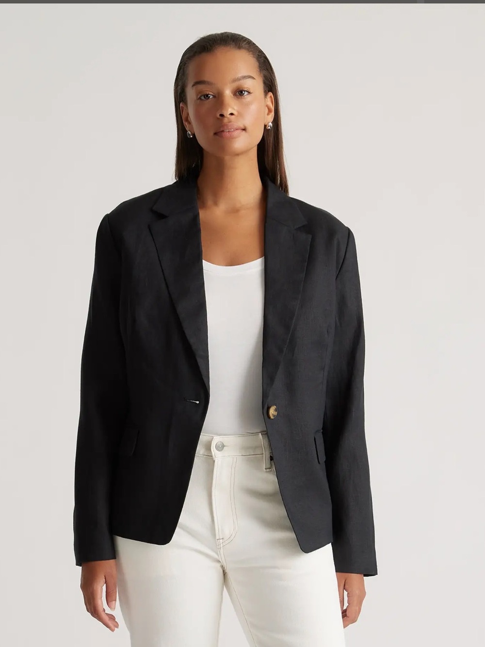 Quince 100% European Linen Structured Blazer